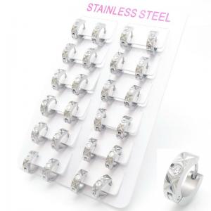 Stainless Steel Stone&Crystal Earring - KE117235-XY