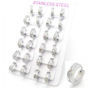 Stainless Steel Stone&Crystal Earring - KE117238-XY