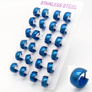 Stainless Steel Blue-plating Earring - KE117245-XY