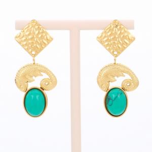 Stainless Steel Stone&Crystal Earring - KE117721-FA