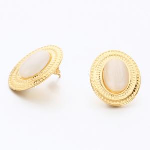 Stainless Steel Stone&Crystal Earring - KE117735-SP