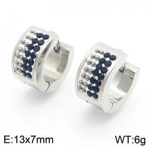Stainless Steel Stone&Crystal Earring - KE118346-TGD