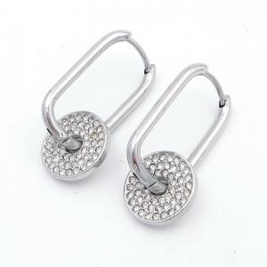 Stainless Steel Stone&Crystal Earring - KE118854-QY