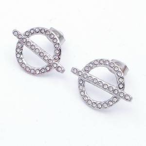 Stainless Steel Stone&Crystal Earring - KE118864-QY