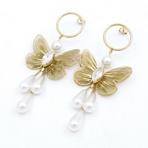 Stainless Steel Stone&Crystal Earring - KE118873-SP