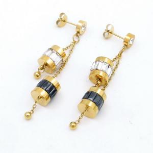 Stainless Steel Stone&Crystal Earring - KE118877-SP