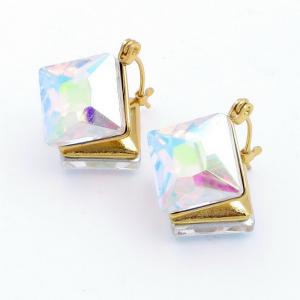 Stainless Steel Stone&Crystal Earring - KE118908-SP
