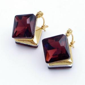 Stainless Steel Stone&Crystal Earring - KE118909-SP