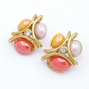 Stainless Steel Stone&Crystal Earring - KE118910-SP