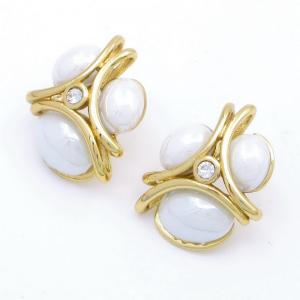 Stainless Steel Stone&Crystal Earring - KE118913-SP
