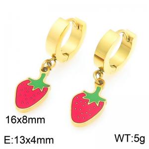 SS Gold-Plating Earring - KE118990-Z