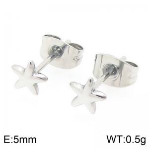 Fashionable ocean style stainless steel starfish earrings - KE119028-Z