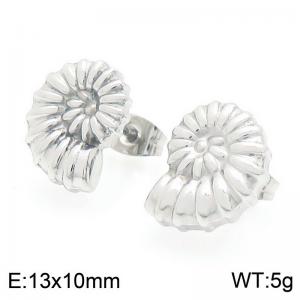 Fashionable ocean style stainless steel conch ear needle - KE119041-Z