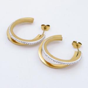 Stainless Steel Stone&Crystal Earring - KE119062-JM