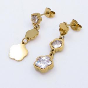 Stainless Steel Stone&Crystal Earring - KE119064-JM