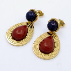 Stainless Steel Stone&Crystal Earring - KE119067-JM