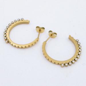 Stainless Steel Stone&Crystal Earring - KE119070-JM