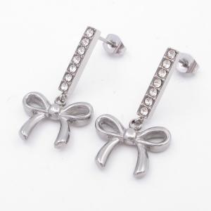 Stainless Steel Stone&Crystal Earring - KE119203-HR
