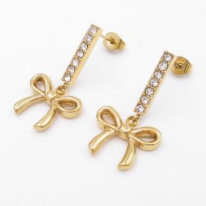 Stainless Steel Stone&Crystal Earring - KE119204-HR
