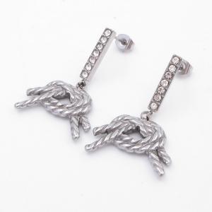 Stainless Steel Stone&Crystal Earring - KE119213-HR