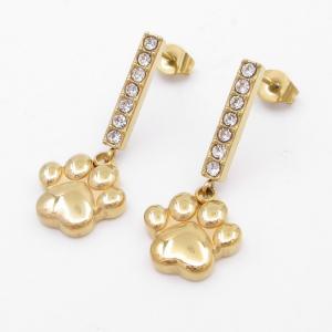 Stainless Steel Stone&Crystal Earring - KE119215-HR