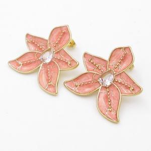 Stainless Steel Stone&Crystal Earring - KE119226-SP