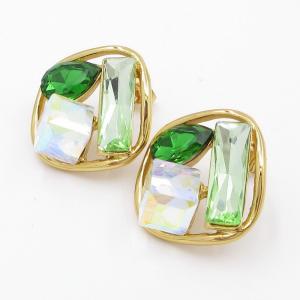 Stainless Steel Stone&Crystal Earring - KE119232-SP