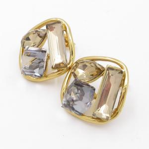 Stainless Steel Stone&Crystal Earring - KE119234-SP
