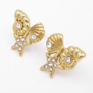 Stainless Steel Stone&Crystal Earring - KE119269-SP