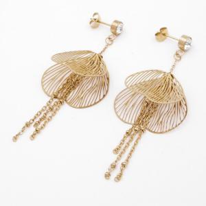 Stainless Steel Stone&Crystal Earring - KE119272-SP