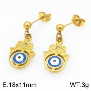 Creative Gold Color Dangle Earrings for Women With Palms Trend Jewelry - KE119418-Z