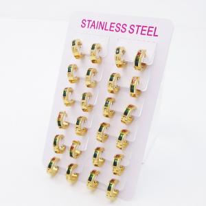 Stainless Steel Stone&Crystal Earring - KE119601-XY