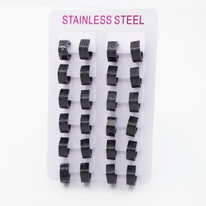 Stainless Steel Black-plating Earring - KE119608-XY