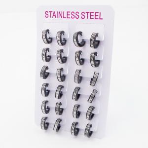 Stainless Steel Black-plating Earring - KE119610-XY