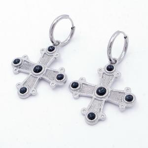 Stainless Steel Stone&Crystal Earring - KE119686-SP