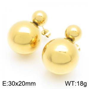 Fashionable exaggerated size steel ball welded earrings - KE119698-KC