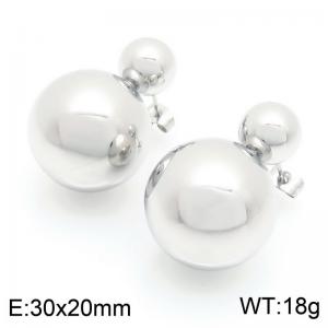 Fashionable exaggerated size steel ball welded earrings - KE119699-KC