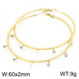 SS Gold-Plating Earring - KE119724-QY