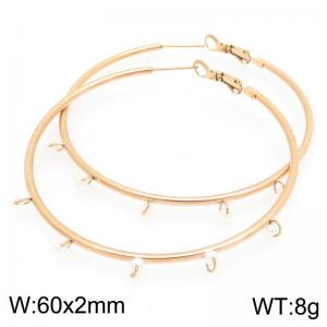 SS Rose Gold-Plating Earring - KE119727-QY
