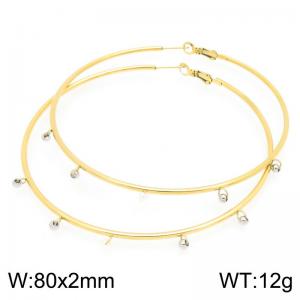 SS Gold-Plating Earring - KE119732-QY