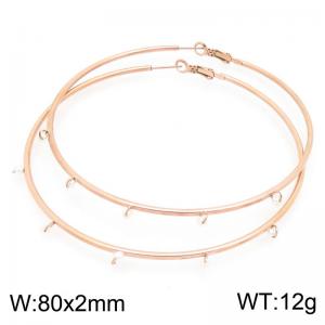 SS Rose Gold-Plating Earring - KE119733-QY