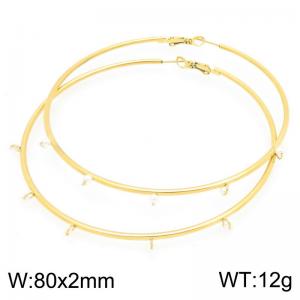 SS Gold-Plating Earring - KE119734-QY