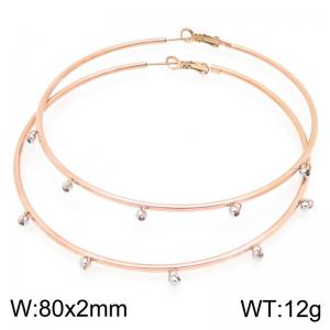 SS Rose Gold-Plating Earring - KE119736-QY