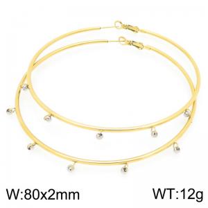 SS Gold-Plating Earring - KE119737-QY