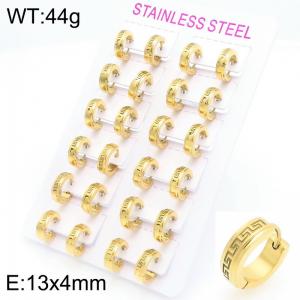 SS Gold-Plating Earring - KE119739-XY