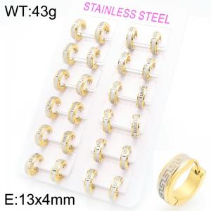 SS Gold-Plating Earring - KE119741-XY