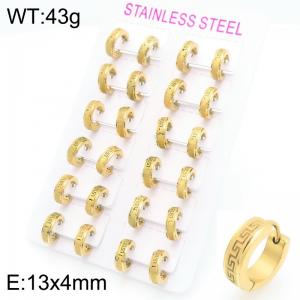 SS Gold-Plating Earring - KE119742-XY