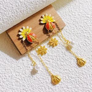 SS Gold-Plating Earring - KE120148-SXSJ