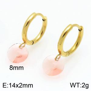 Stainless Steel Stone&Crystal Earring - KE120734-Z