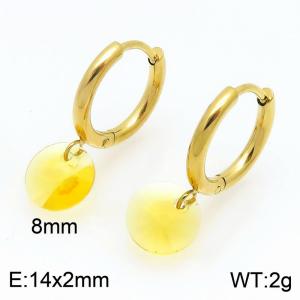 Stainless Steel Stone&Crystal Earring - KE120735-Z